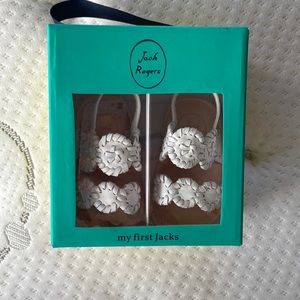 Brand new white jack rogers